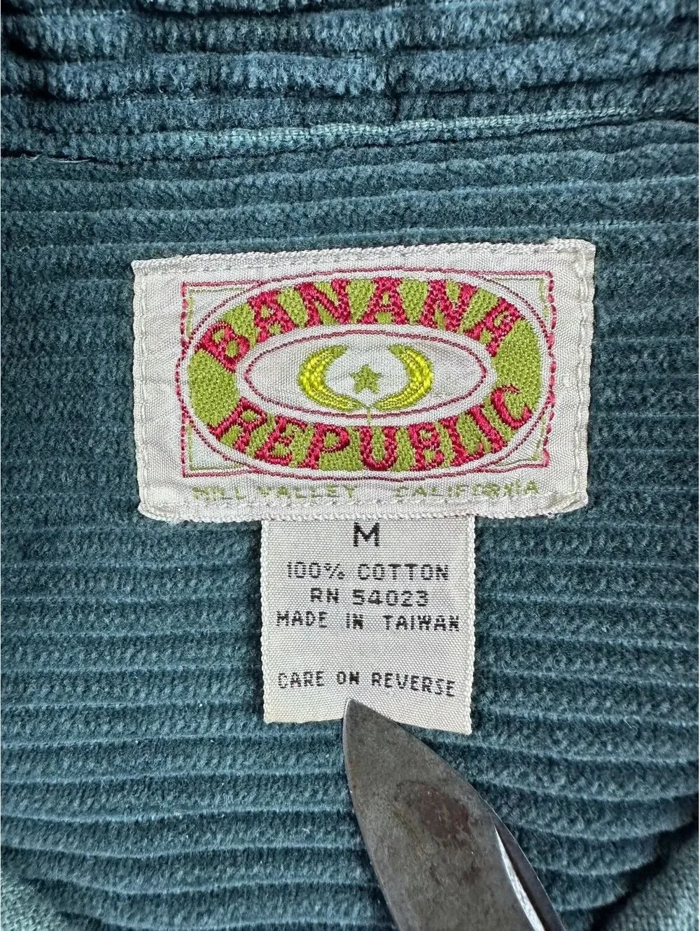 Vintage 80s Banana Republic wale corduroy button up shirt thick elbow patches